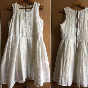 BODYBAG BY JUDE EYELET LACE FIT & FLARE MINI DRESS